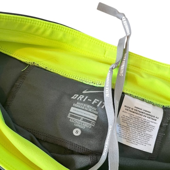 Nike Dri-Fit Neon Green/Gray Workout Leggings | Size Small - Picture 5 of 10